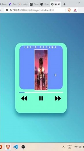 Music Player with #HTML #CSS and #javascript