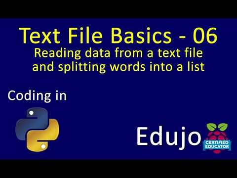 Text File Basics - 06: Reading data from text file and splitting words into list