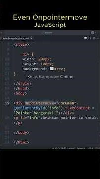 Learn JavaScript for Beginners: Getting to Know the HTML Attribute onpointermove