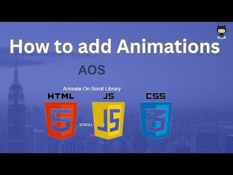 How to apply AOS Animation to your HTML, CSS, JS Website