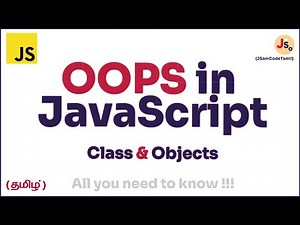 JavaScript OOPS in Tamil | Class and Objects