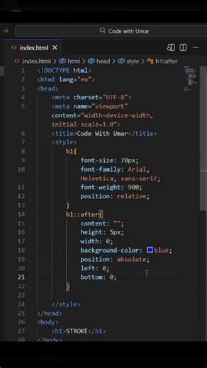 how to use underline transition using html and css
