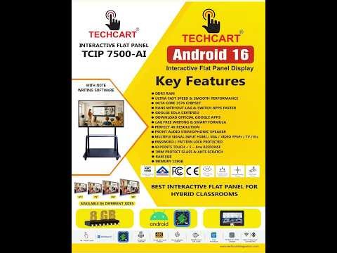 75 Inch Interactive Flat Panel: Android 16, K-12 Content & AI Digital Board - AI Smart Board #class