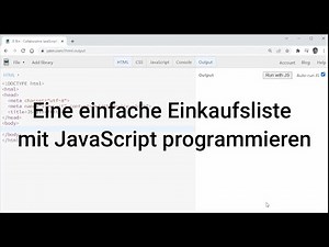 Eine Einkaufsliste mit HTML und JavaScript entwickeln