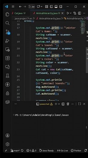 Java Inheritance Explained with Animal Hierarchy Dog & Cat Classes Beginner OOP Example