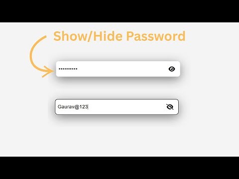🔐 Show/Hide Password Field using HTML CSS JavaScript #webdevelopment #CodeByGaurav