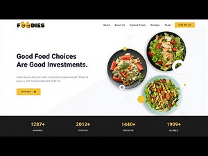 Responsive Food And Restaurant Website Using Bootstrap 5 | Bootstrap 5 Responsive Website Design