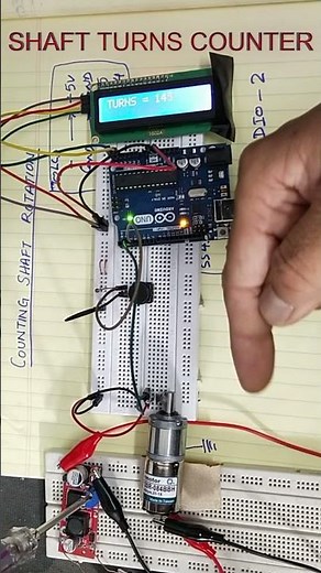 Simple Shaft Rotation / Turn Counter Using Arduino #shorts