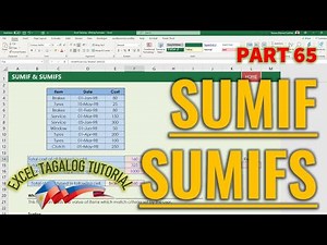 [Excel Tagalog Tutorial #65] Sumif and Sumifs