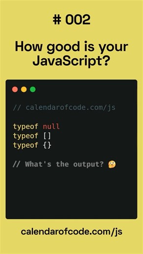 Calendar of Code | Javascript 002