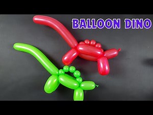 How to make balloon dinosaurs. easy balloon animals for beginners. how to make balloon animals.