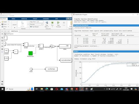 función de transferencia con #arduino y #simulink con la herramienta #ident de Matlab