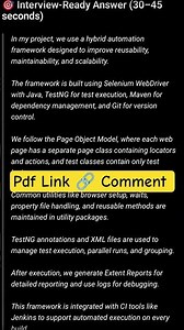 Automation Testing Framework Explanation | Selenium | Java