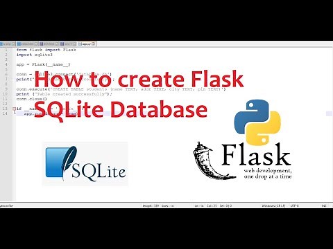 How to create Flask SQLite Database