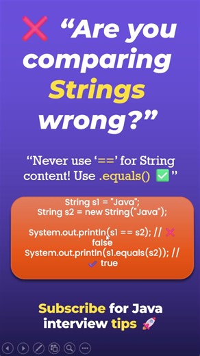 ❌ Are you comparing Strings wrong?