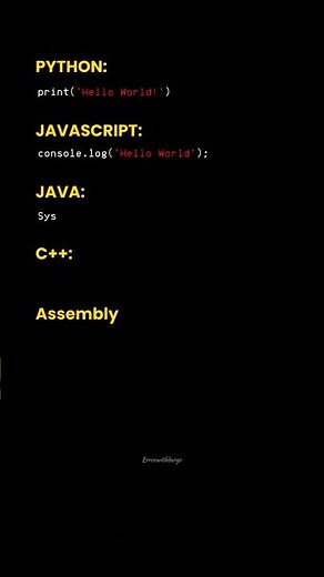 Print ‘Hello World’ in 5 Languages | #helloworld #learnpython #codingforbeginners
