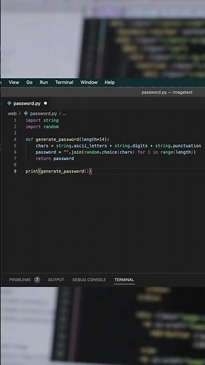 How to CREATE a RANDOM PASSWORD Generator in Python