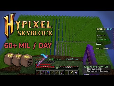 [Hypixel Skyblock] Sugarcane Script/Macro (Failsafe, Anti-Stuck, Auto /setspawn, AFK)