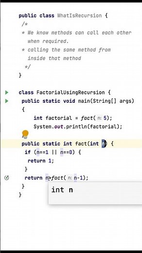 What is recursion in java with example