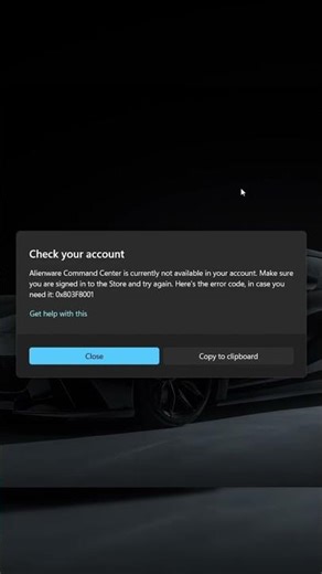 HOW TO FIX ALIENWARE COMMAND CENTER ERROR code 0x803F8001? #alienware #awcc #error #ERROR0X803F8001