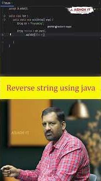 👉 How do you reverse a string in Java | Ashok IT #coding #java #programming #javascript