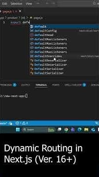 How to create dynamic routing in Next.js, get params as promise object