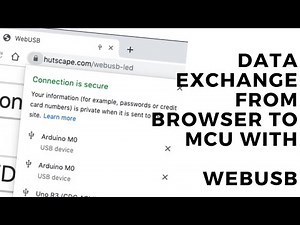 Data exchange from browser to a microcontroller with WebUSB