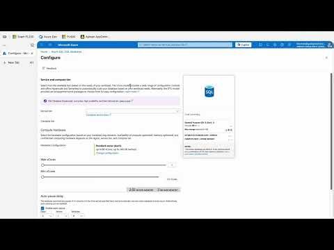 Creating Sql database in Microsoft azure