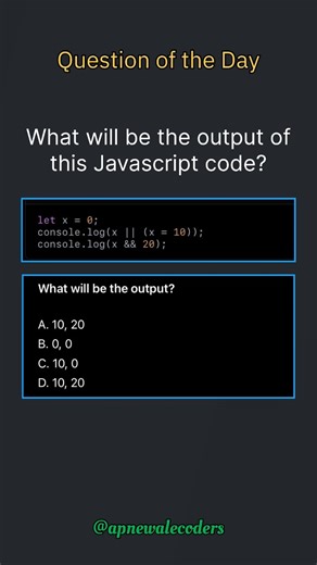 Question of the Day – Can You Solve This JavaScript Logic Puzzle? 🤔 #javascript #coding