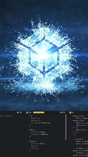 Coding a 3D Galaxy in JavaScript 🌌 #Shorts #Programming #Tech