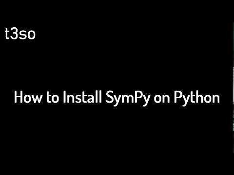 How to Install SymPy on Python