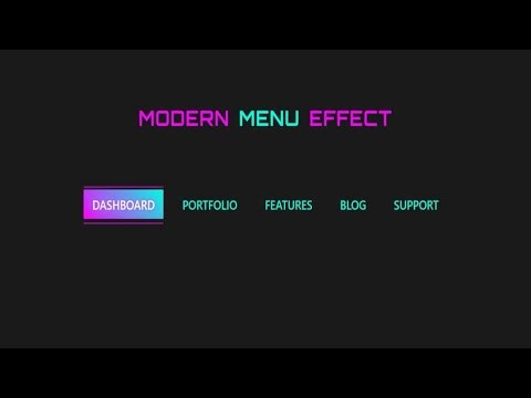 Modern Menu Effect with HTML & CSS | Responsive Navigation Menu UI Design