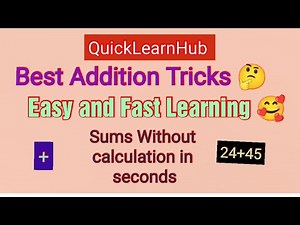 Best Addition Tricks / Addition with and without carrying / Addition with and without regrouping