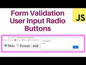 form validation radio button in javascript || Javascript tutorial for beginners - 35