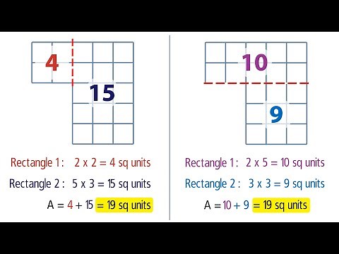 Area of Combined Rectangles. Grade 3