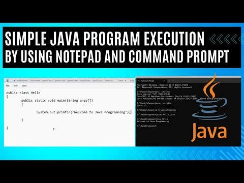 Execute Simple Java program by using Notepad and Command Prompt (CMD) #java #jdk