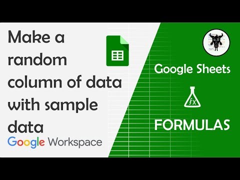 Make a Random Column of Data from Sample Data in Google Sheets