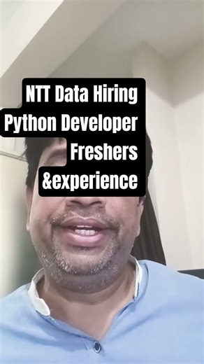NTT DATA Python Developer Job 🔥 Freshers & Experienced Apply Now | Bangalore Jobs 2026