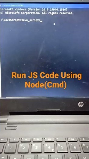How to Run Javascript code in command prompt using Node Js #javascript #nodejs #codeviaaman #cmd