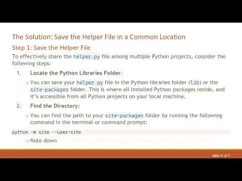 How to Share a Common Helper File Among Multiple Python Projects