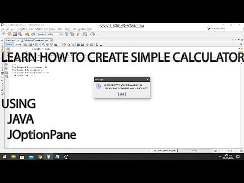 LEARN HOW TO CREATE SIMPLE CALCULATOR || Java || JOptionPane