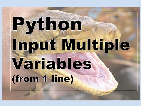 210-Python - User Input Multiple Variables On 1 Line of Input!