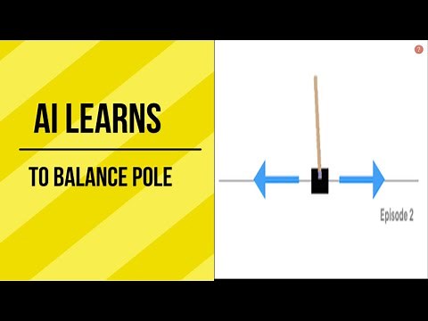 AI Learns to Balance Pole| Python| OpenAI Gym Tutorial|