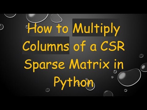 How to Multiply Columns of a CSR Sparse Matrix in Python