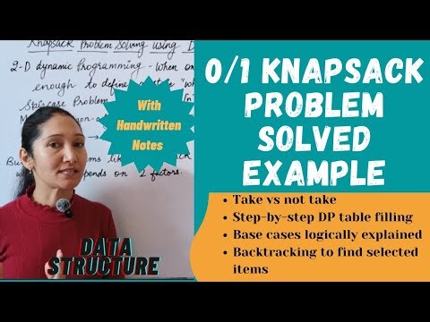0/1 Knapsack Solved Step-by-Step | DP Table, Recurrence & Backtracking Explained | Data Structure