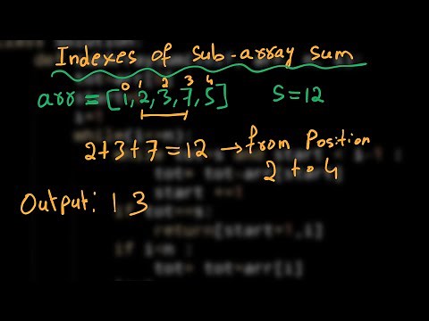 1. SUBARRAY WITH GIVEN SUM | ARRAYS | PYTHON | GEEK FOR GEEKS | INTERVIEW