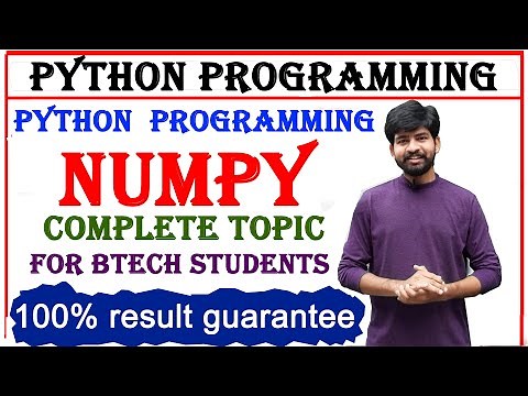numpy full topic in python programming | numpy library | numerical python