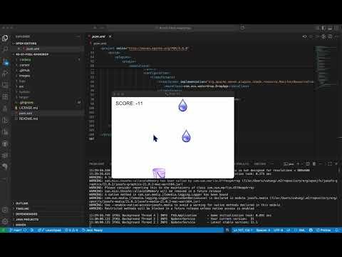 🚀 JavaFX Game Development with FXGL - Water Drop Game Tutorial #java #javafx