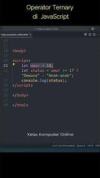 Learn JavaScript For Beginners: How to Use the Ternary Operator in JavaScript