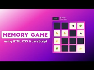Build a Memory Game using HTML CSS & JavaScript